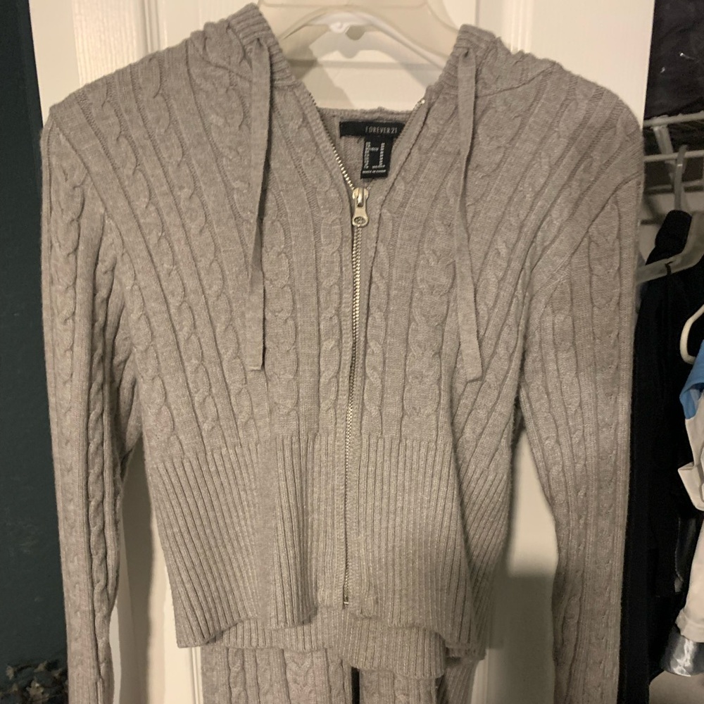 Gray sweater set